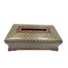 Handgefertigte persische Holz-Taschentuchbox – Khatamkari Atash