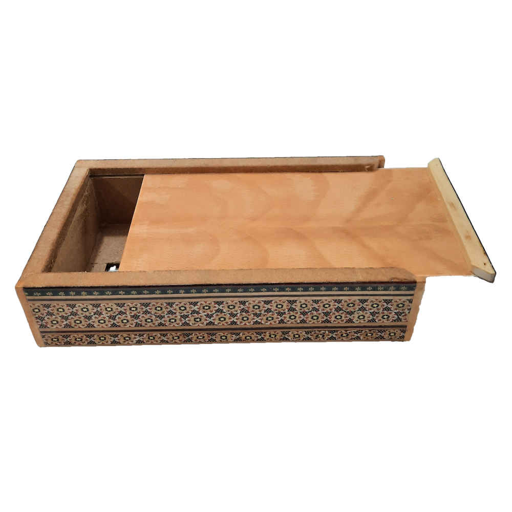 Handgefertigte persische Holz-Taschentuchbox – Khatamkari Chavosh