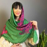 Persischer Künstlerischer Druck Schal für Damen – Luxus und Lebendiges Javdan-Design