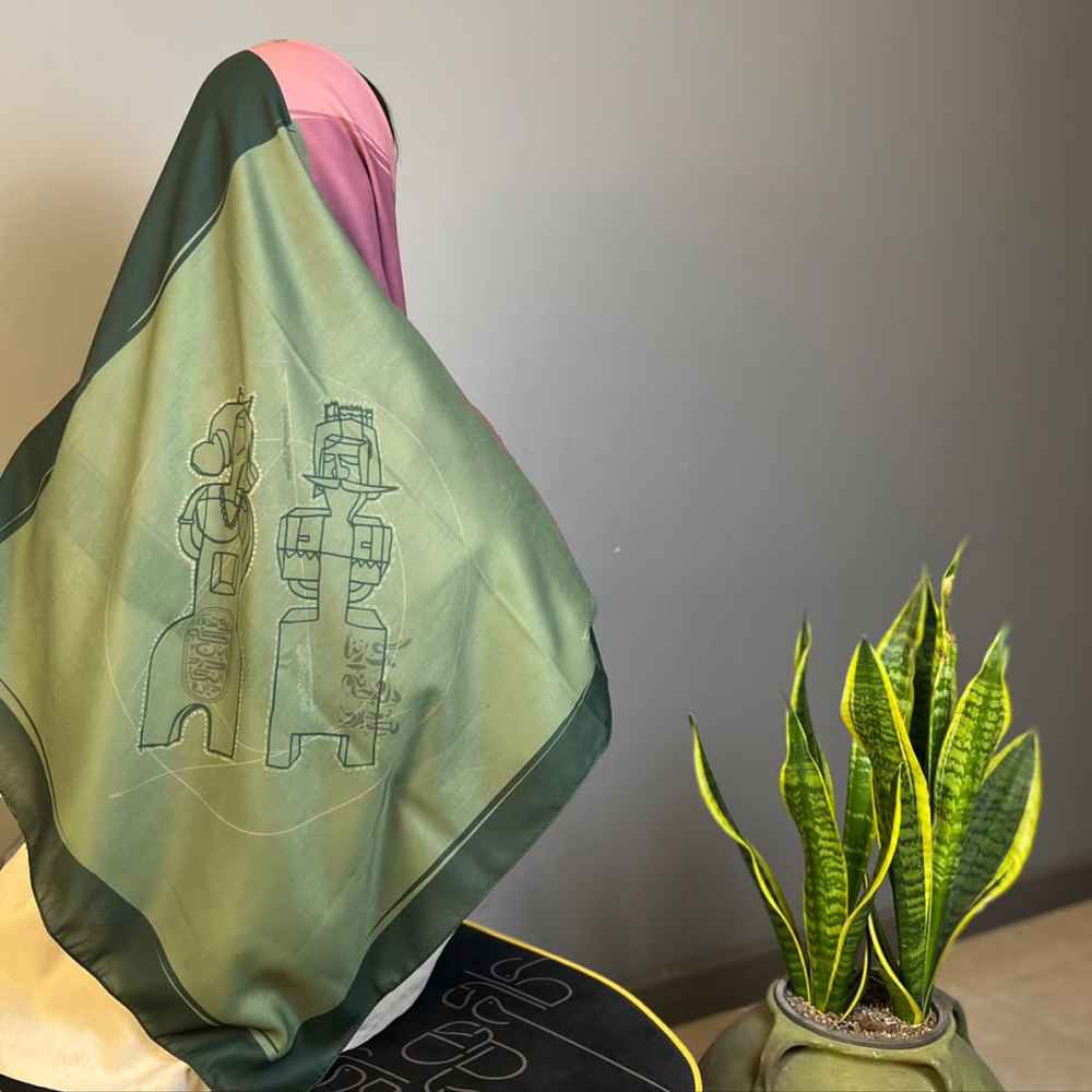 Persischer Künstlerischer Druck Schal für Damen – Luxus und Lebendiges Negarina-Design