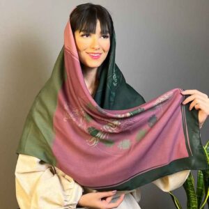 Persischer Künstlerischer Druck Schal für Damen – Luxus und Lebendiges Negarina-Design