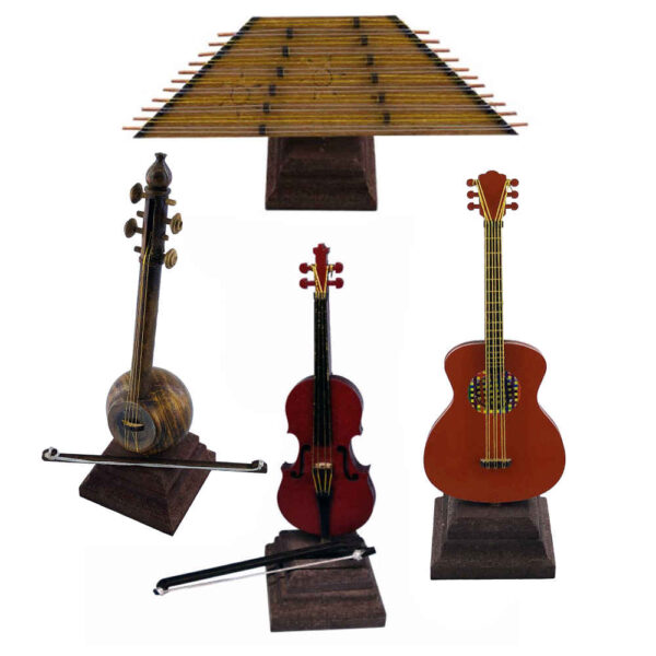 Maquette Modellbausatz: Nachbildung eines persischen Musikinstrumenten-Sets