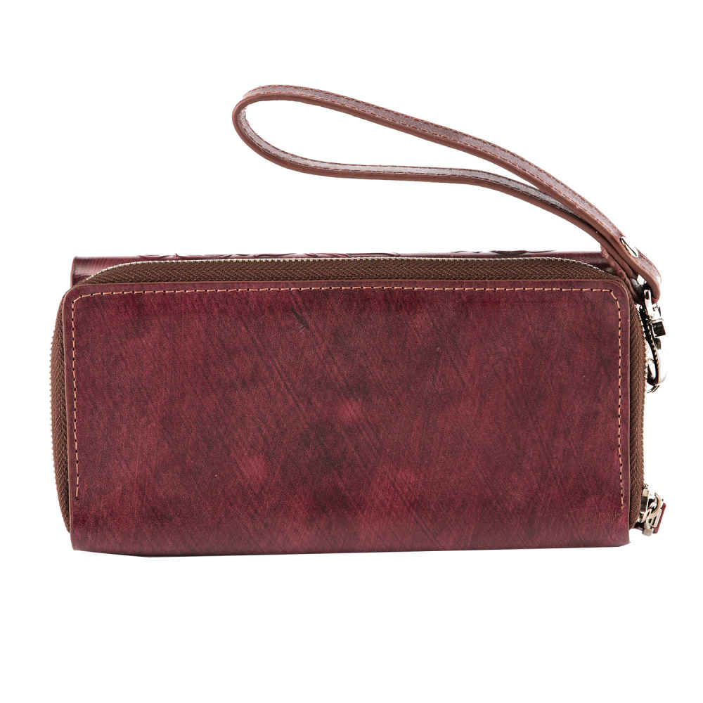 Persischer Leder-Langgeldbeutel für Damen mit Tajli-Design