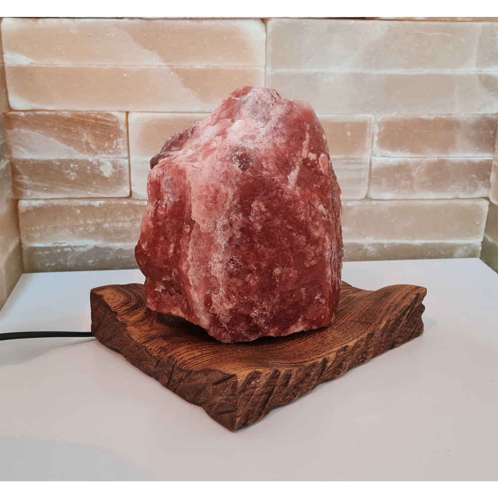 Persische Glow-Salzklemme – Handgefertigt mit Holzsockel (Azarakhsh-Modell)