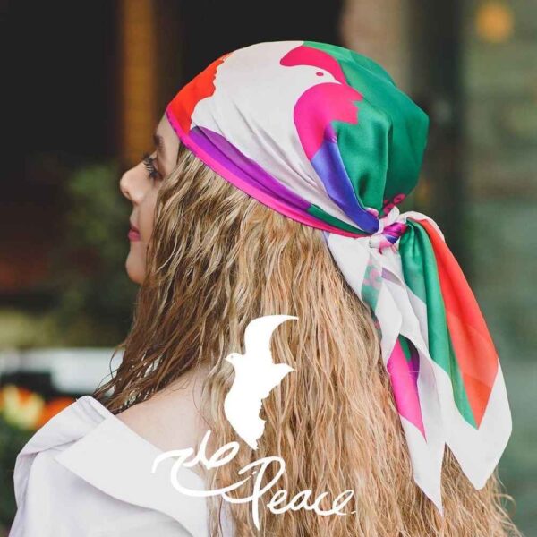 Seiden-Mini-Halstuch für Damen - Künstlerisches Luxuriöses & Lebhaftes Design Solh