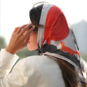 Seiden-Mini-Halstuch für Damen – Künstlerisches Luxuriöses & Lebhaftes Design Zaghak