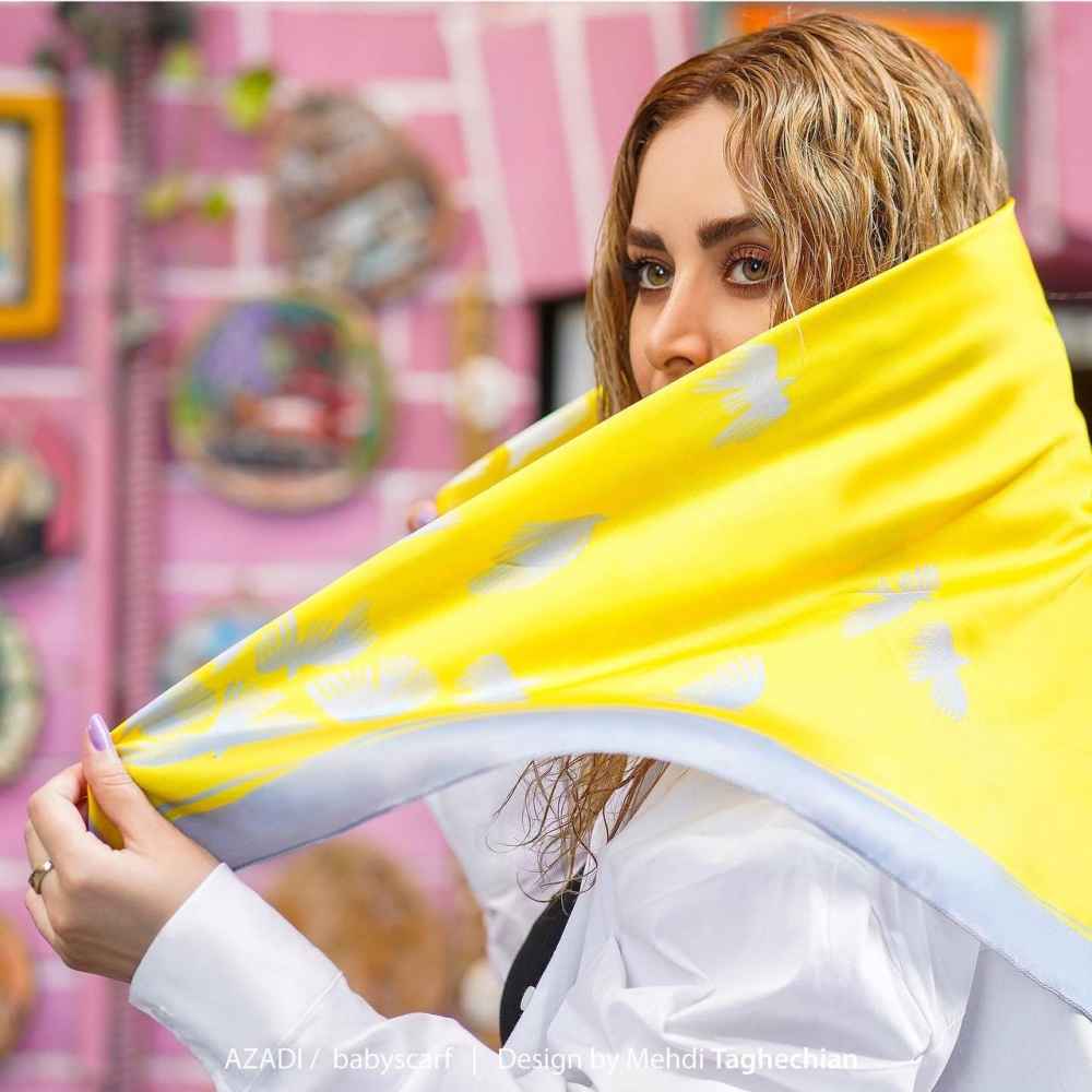 Seiden-Mini-Halstuch für Damen – Künstlerischer Druck Luxuriöses & Lebhaftes Design Azadi