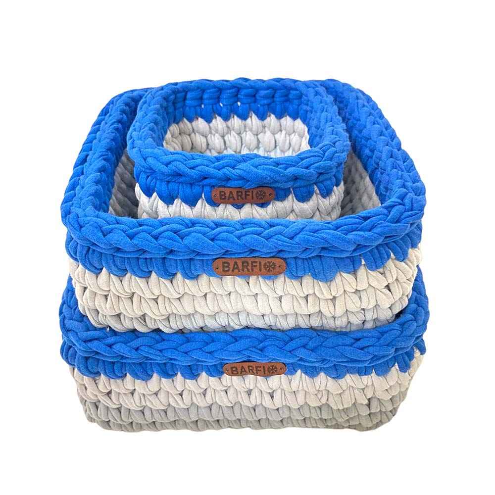 Set aus 3 Häkel-Aufbewahrungskörben Garn Modell Aseman