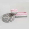 Set aus 3 Häkel-Aufbewahrungskörben Garn Modell Baby