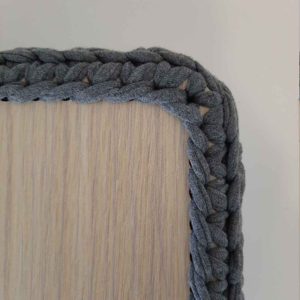 Set aus 3 Häkel-Aufbewahrungskörben Garn Modell Blume