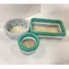 Set aus 3 Häkel-Aufbewahrungskörben Garn Modell Zina