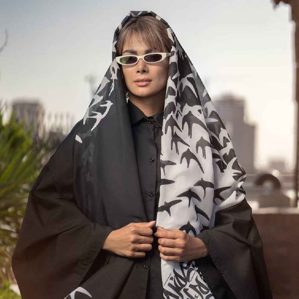 Persischer Bedruckter Schal Künstlerisch & Leicht Parastoo