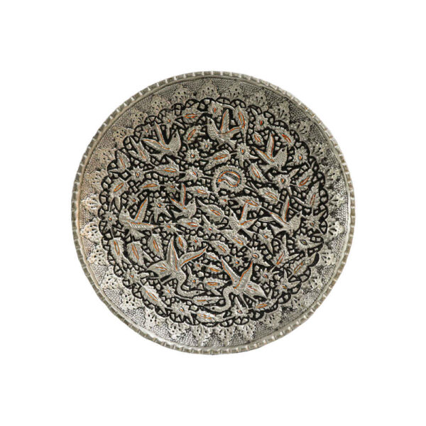 Persischer dekorativer Kupferteller graviert mit Haleh