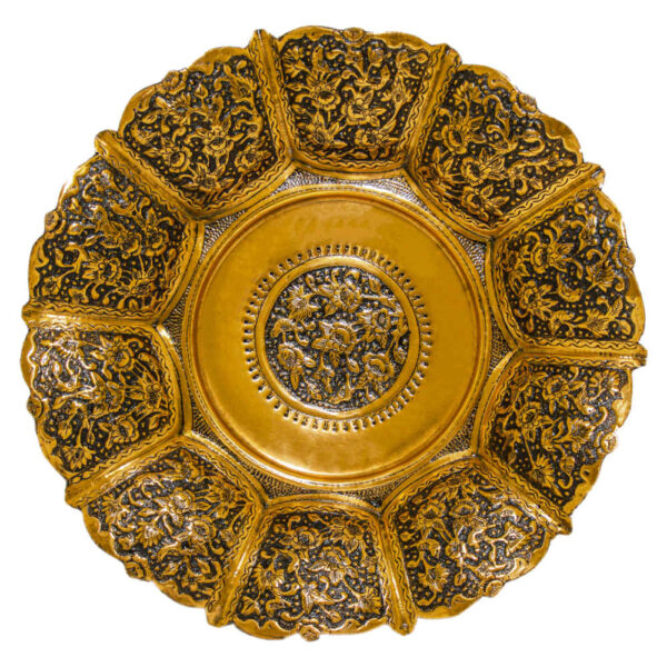 Persischer dekorativer Kupferteller graviert mit Rima