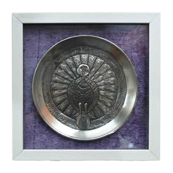 Persischer dekorativer Kupferteller graviert mit Tavoos