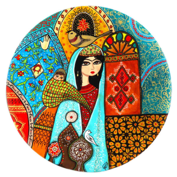 Persischer dekorativer Keramikteller handgemalt Mehr