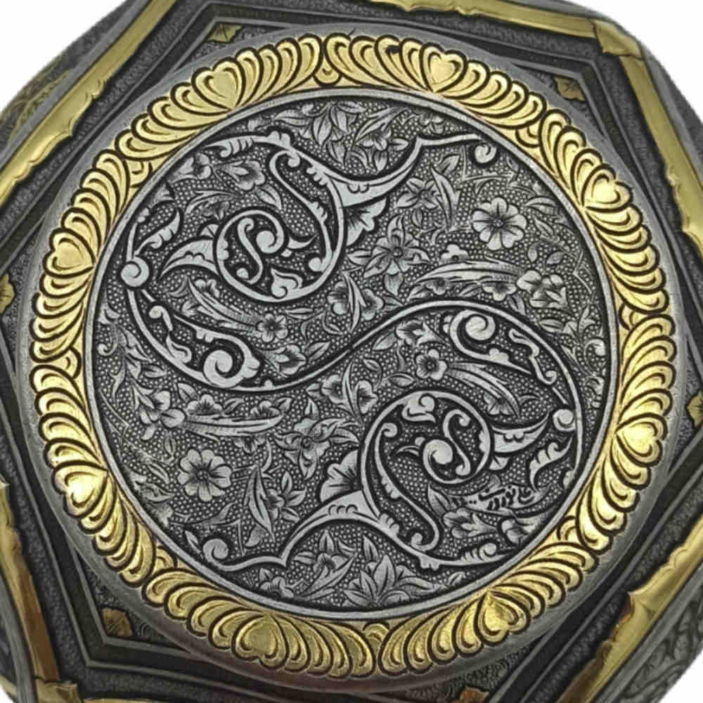 Handgefertigte persische Messing-Zuckerschale mit Deckel – Traditionell Graviert Norozi