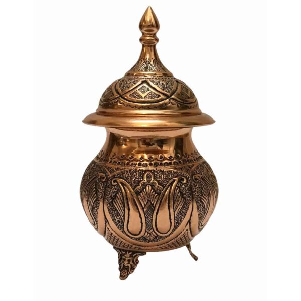 Handgefertigte persische Gravierte Kupfer-Zuckerschale Atash