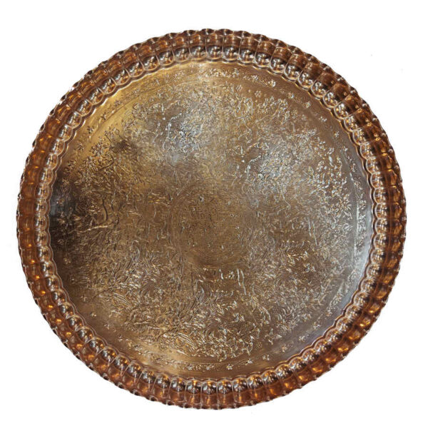 Persisches Kupfer-Serviertablett, traditionell gehämmert, Modell Mahtab