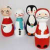 Handgefertigte Holz-Peg-Puppen - Weihnachten-Thema | Festliche Holzfiguren