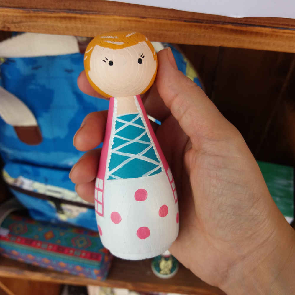 Handgefertigte Holz-Peg-Puppen – Cowboys | Rustikale Western-Spielzeugfiguren