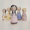 Handgefertigte Holz-Peg-Puppen - Märchenfiguren | Verzauberte Holzspielzeuge