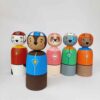 Handgefertigte Holz-Peg-Puppen - Paw Patrol | Individuelle Holz-Actionfiguren