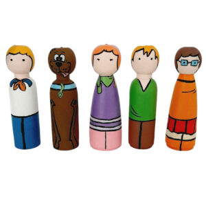 Handgefertigte Holz-Peg-Puppen – Scooby Doo | Individuelle Cartoon-Figuren