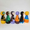 Handgefertigte Holz-Peg-Puppen - Superhelden | Anpassbare Holzfiguren