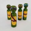 Handgefertigte Holz-Peg-Puppen - Mutant Ninja Turtles | Individuelle Actionfiguren