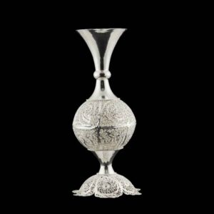 Handgefertigte Persische Filigrane Dekorative Vase mit Silberbeschichtung Sana