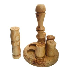 Set aus Holz Salz- und Pfefferstreuern Haleh