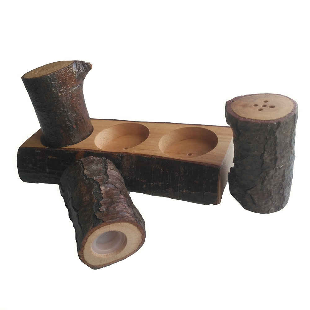 Set aus Holz Salz- und Pfefferstreuern Jungle