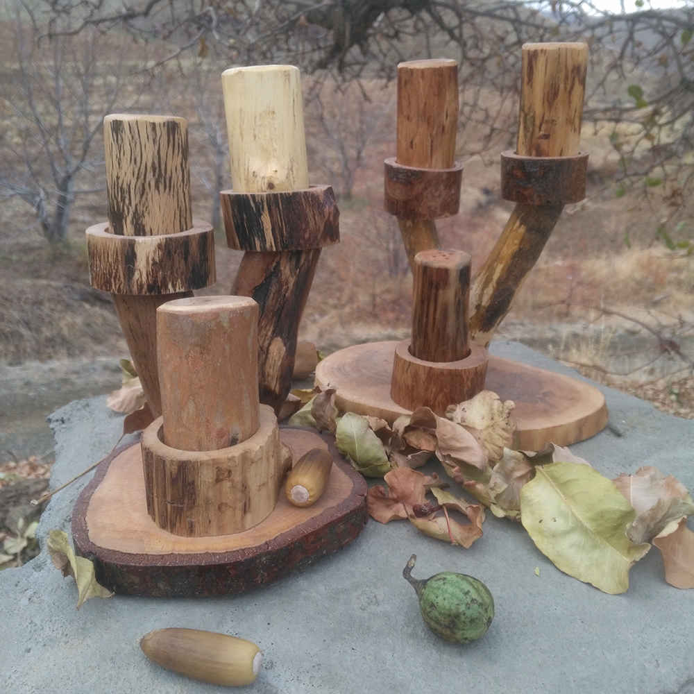 Set aus Holz Salz- und Pfefferstreuern Tarlan