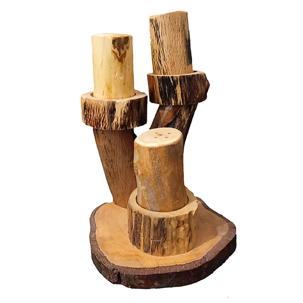 Set aus Holz Salz- und Pfefferstreuern Tarlan