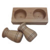 Set aus Holz Salz- und Pfefferstreuern Zanbagh