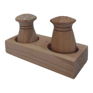 Set aus Holz Salz- und Pfefferstreuern Zanbagh