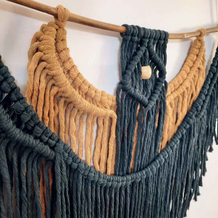 Makramee-Wandbehang Wandteppich Kunst Boho Dschungel