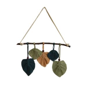 Makramee-Wandbehang Wandteppich Kunst Boho Blätter Raaz