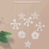 Makramee-Wandbehang Wandteppich Kunst Boho Schnee