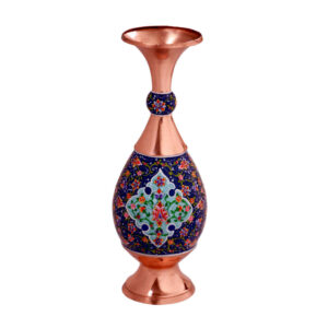 Dekorative Kupfervase, handbemalt mit Persischer Minakari-Emaille Homa