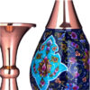 Dekorative Kupfervase, handbemalt mit Persischer Minakari-Emaille Lux