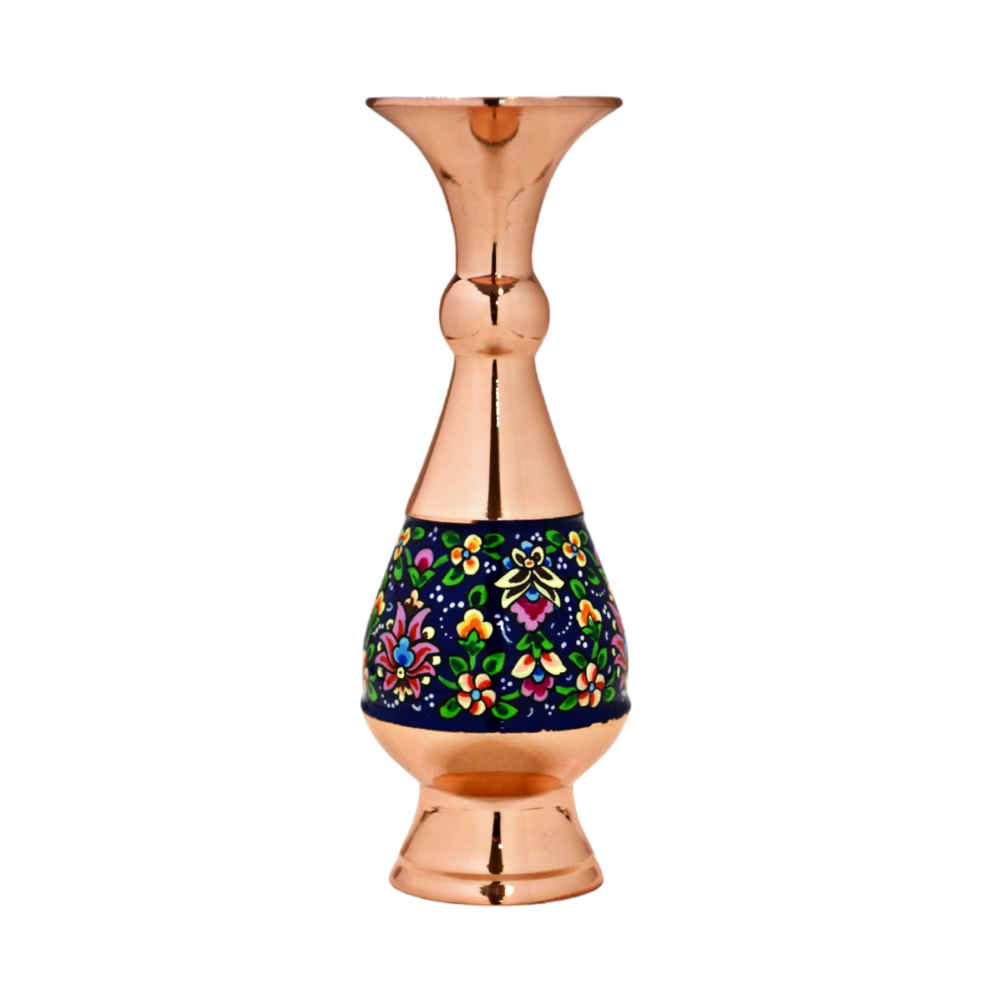 Dekorative Kupfervase, handbemalt mit Persischer Minakari-Emaille Samira
