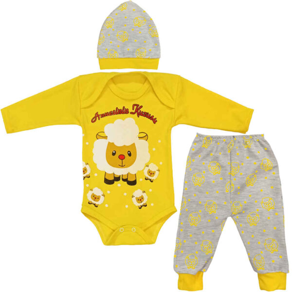 Set aus 3 Neugeborenen Baby Bekleidung Modell Schaf