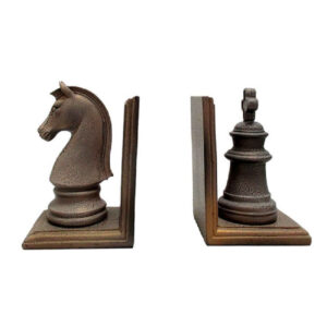 Schach-Design Buchstütze aus Polyester-Skulptur – ideal für Spielzimmer