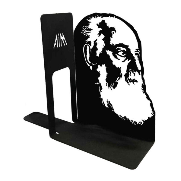 Hushang Ebtehaj Porträt Buchstütze aus persischem Metall – geeignet für Fans persischer Literatur