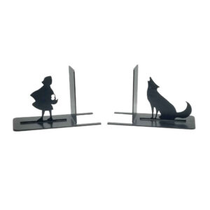 Rotkäppchen-Design Buchstütze aus Metallkunst – verspielter Akzent für Kinderregale