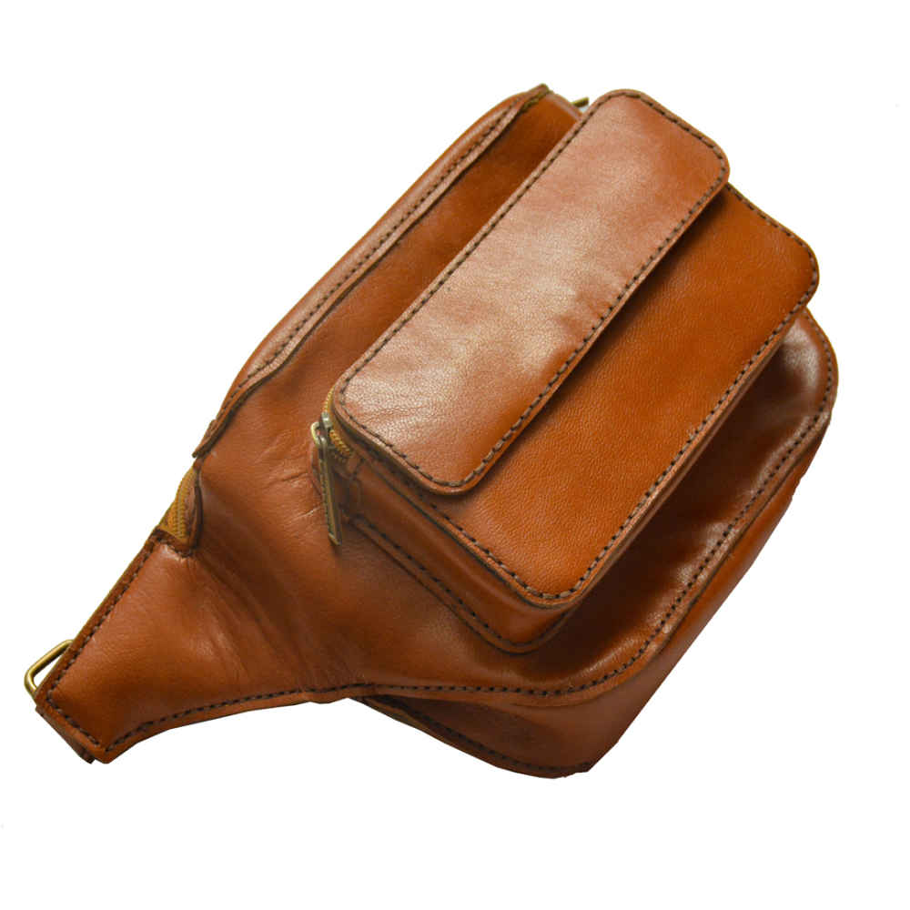 Echtleder Bauchtasche mit verstellbarem Gürtel – Modisches Statement für Frauen