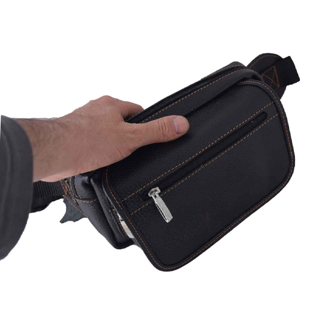 Echtleder Bauchtasche mit verstellbarem Gürtel für den täglichen Gebrauch