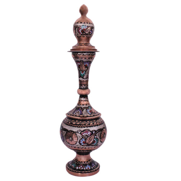 Dekorative Kupferflasche – Persische Minakari Emaille Rima